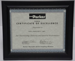 Parker Certificate of Excellence